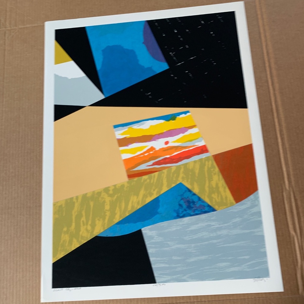 Seong Moy, Black Sky, Screenprint, signed numbered